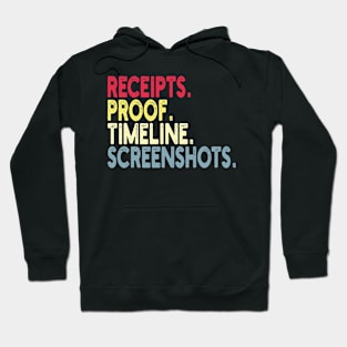 Receipts Proof Timeline Screenshots Hoodie